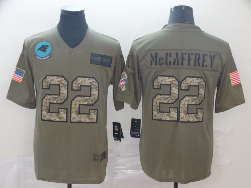 Men's Carolina Panthers Christian McCaffrey #22 Brown Jersey